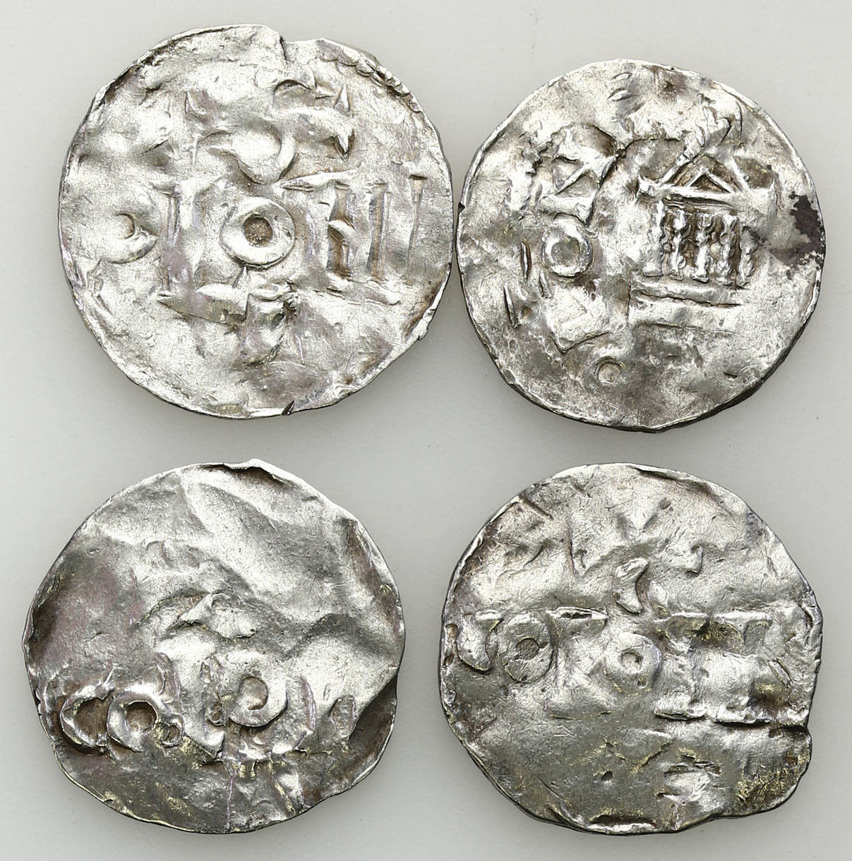 Niemcy, Dolna Lotaryngia - Kolonia, X/XI wiek. Denar typu kolońskiego i ich naśladownictwa, zestaw 3 monet
